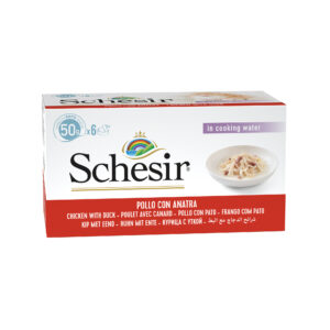 Schesir - wet cat food, chicken and duck, multipack of jars, 6 × 50 g