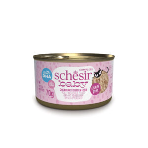 Schesir Baby Cat — Complete wet food for kittens, chicken and chicken liver, can, 70 g