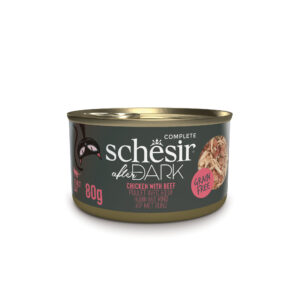 Schesir After Dark — Complete wet cat food, chicken and beef, can, 80 g